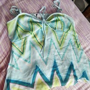 Flowy spaghetti strap blouse